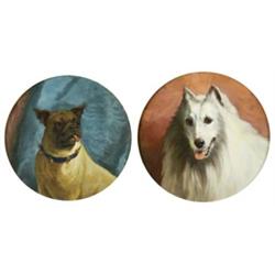 George Earl (1824 - 1908), A Pair - Dog Portraits,...