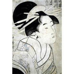 Kitagawa Utamaro (1754 - 1806) - a rare oban...