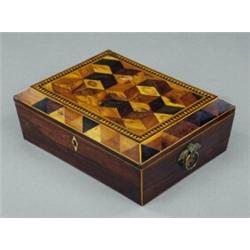 A post-Regency shallow workbox,...