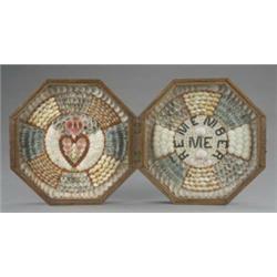 Sailor Work - a 19th century mahogany folding octagonal box...