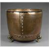 Image 1 : A large sheet copper circular fuel bin,...