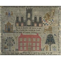 A George IV needlework sampler,...