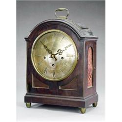 A George III mahogany bracket clock,...