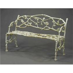 A Victorian cast iron garden bench,...