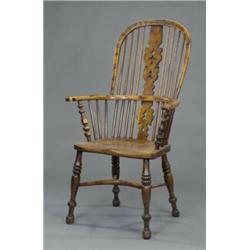 A good yew high back æbestÆ Windsor elbow chair,...