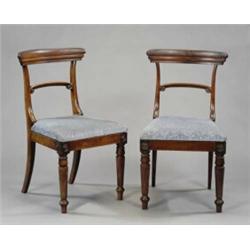 A set of twelve William IV mahogany dining chairs,...