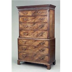 A George III mahogany tallboy,...
