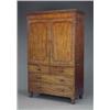 Image 1 : A George IV mahogany gentlemans wardrobe,...