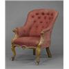 Image 1 : An early Victorian walnut armchair,...