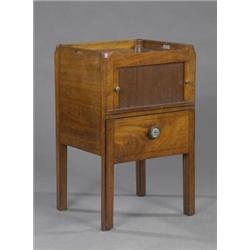 A George III mahogany square night cabinet,...
