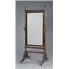Image 1 : A Regency mahogany rectangular cheval mirror,...