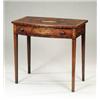 Image 1 : A George III mahogany bow front side table,...