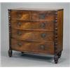 Image 1 : A Regency mahogany bow front chest,...