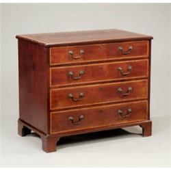 A small George III mahogany chest,...