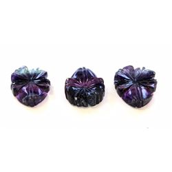 74 ct & up Floride Carving ctw 3Pcs