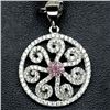 Image 1 : STERLING SILVER PINK SAPPHIRE PENDANT