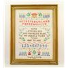 Image 1 : 1964 CROSS STITCH SAMPLER - FRAMED