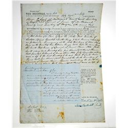 1858 OREGON TERRITORIAL DEED TO LAND SOLD DOCUMENT
