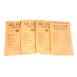 LOT OF 4 1909-1910 "ATLANTIC MONTHLY' MAGAZINE