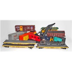 LOT OF 12 VINTAGE RAILROAD TRAIN CARS