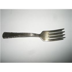RARE ANTIQUE 1938 VINTAGE SILVER FORK TOTAL WEIGHT IS 18.9 GRAMS STAMPED *HOLMES & EDWARDS IS*!!