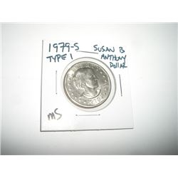1979-S TYPE 1 FILLED S *SAN FRANSISCO MINT* SUSAN B ANTHONEY DOLLAR *NICE EARLY MS GRADE DOLLAR!!