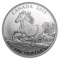 2015 Canada 1 oz Silver $100 for $100 (Canadian Horse)