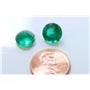 Image 2 : NATURAL EMERALD PAIR 6.02CT ROUND VERY WELL CUT VS QUALITY 9.5MM