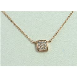 14K ROSE GOLD PENDANT WITH CHAIN 1.91g/Diamond 0.09ct