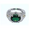 Image 1 : Chrome Tourmaline  2.0 ctw  &  Diamond Ring 14KW