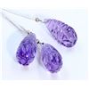 Image 1 : 44.44 ct Amethyst Beads 3Pcs