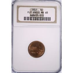 1857 FLYING EAGLE CENT NGC MS-65