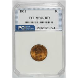 1901 INDIAN HEAD CENT, PCI GEM BU RED BLAZER!