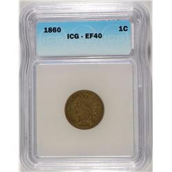 1860 INDIAN CENT ICG EF-40