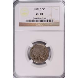 1921-S BUFFALO NICKEL NGC VG 10