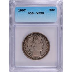 1907 BARBER HALF ICG VF-25