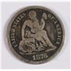 Image 1 : 1876-CC SEATED DIME F/VF