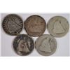 Image 1 : (5) 1877 SEATED QUARTERS