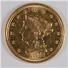 Image 1 : 1877-S $2.50 GOLD LIBERTY AU/BU