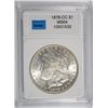 Image 1 : 1878-CC MORGAN SILVER DOLLAR, CCGS CH BU  NICE COIN!