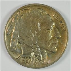 1937-S BUFFALO NICKEL, CHOICE BU