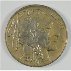 1937 BUFFALO NICKEL, GEM BU