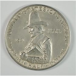 1921 PILGRIM COMMEMORATIVE HALF DOLLAR, CHOICE BU  TOUGHER DATE