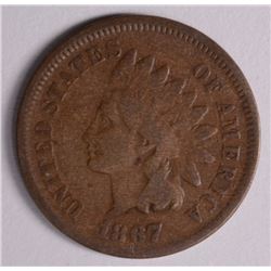 1867 INDIAN HEAD CENT, FINE