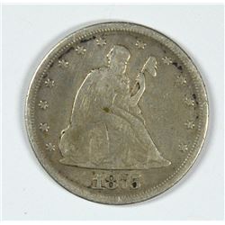 1875 20 CENT PIECE, VG/F