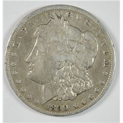 1890-CC MORGAN SILVER DOLLAR, FINE