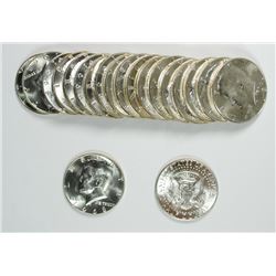 GEM BU ROLL OF 1968-D KENNEDY HALF DOLLARS