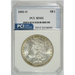1885-O MORGAN SILVER DOLLAR, PCI GEM BU