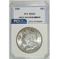 1888 MORGAN SILVER DOLLAR, PCI GEM BU