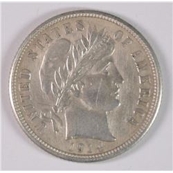 1914 BARBER DIME CH AU